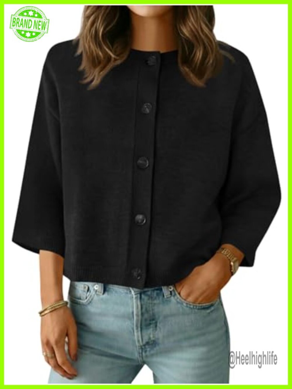 Women's Short Sleeve Button Down Knit Cardigan Sweater Top